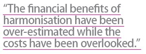 financial benefits of data protection regulation harmonisation have been overstated