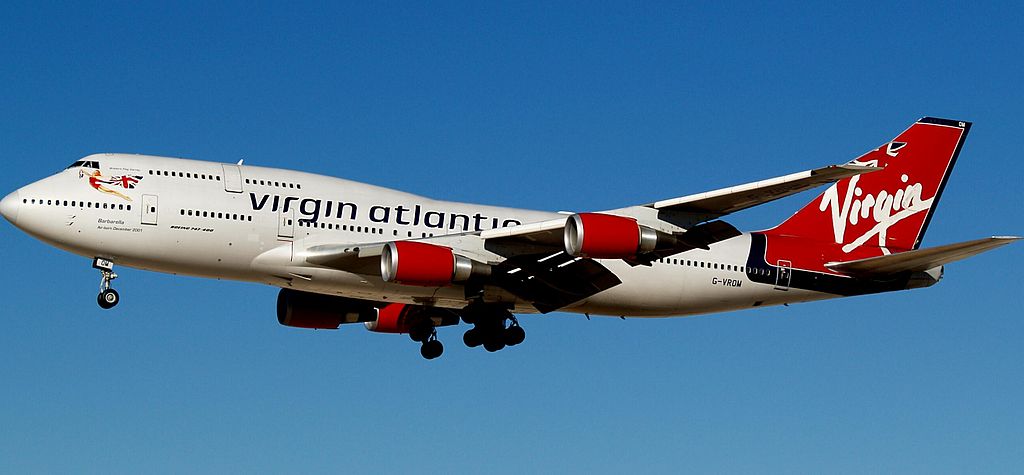 Virgin Atlantic plane in flight